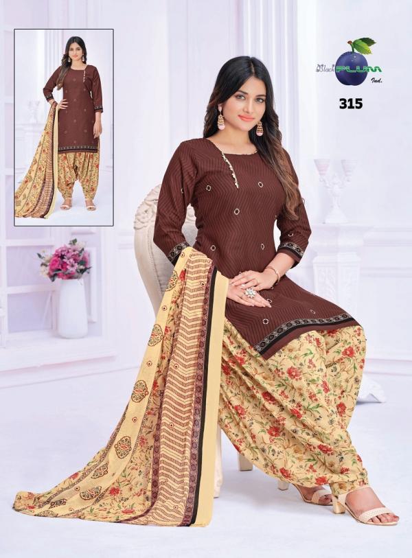 Black Plum Iconic Vol-3 Cotton Designer Readymade Suit